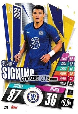 Sticker Thiago Silva - UEFA Champions League 2020-2021. Match Attax - Panini