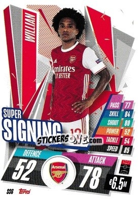 Sticker Willian - UEFA Champions League 2020-2021. Match Attax n. SIG6 - Panini