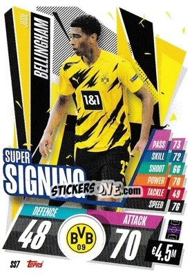 Sticker Jude Bellingham - UEFA Champions League 2020-2021. Match Attax n. SIG7 - Panini