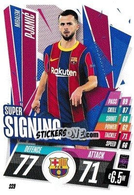 Sticker Miralem Pjanic - UEFA Champions League 2020-2021. Match Attax n. SIG9 - Panini