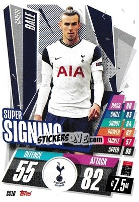 Sticker Gareth Bale - UEFA Champions League 2020-2021. Match Attax n. SIG10 - Panini