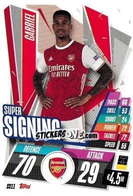 Sticker Gabriel - UEFA Champions League 2020-2021. Match Attax n. SIG11 - Panini