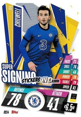 Sticker Ben Chilwell - UEFA Champions League 2020-2021. Match Attax n. SIG14 - Panini