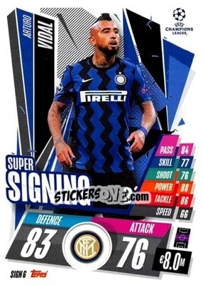 Sticker Arturo Vidal - UEFA Champions League 2020-2021. Match Attax - Panini