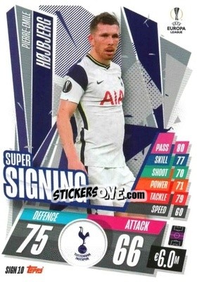 Sticker Pierre-Emile Hojbjerg - UEFA Champions League 2020-2021. Match Attax n. SIGN10 - Panini