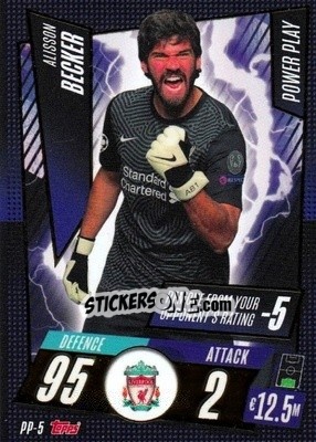 Cromo Alisson Becker - UEFA Champions League 2020-2021. Match Attax - Panini