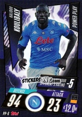 Sticker Kalidou Koulibaly - UEFA Champions League 2020-2021. Match Attax n. PP-6 - Panini