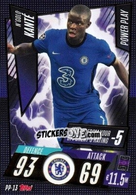 Sticker N'Golo Kanté - UEFA Champions League 2020-2021. Match Attax n. PP-13 - Panini