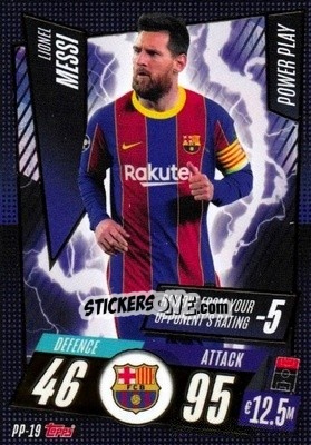 Sticker Lionel Messi - UEFA Champions League 2020-2021. Match Attax n. PP-19 - Panini