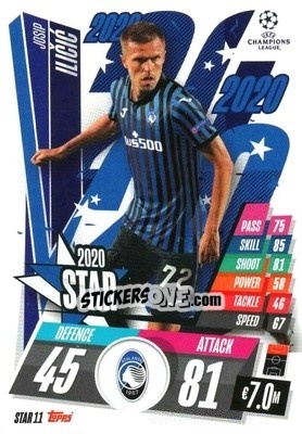 Sticker Josip Ilicic - UEFA Champions League 2020-2021. Match Attax - Panini