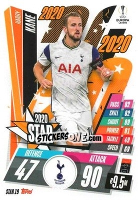Sticker Harry Kane - UEFA Champions League 2020-2021. Match Attax n. STAR19 - Panini