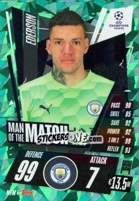 Sticker Ederson - UEFA Champions League 2020-2021. Match Attax n. MTM4 - Panini