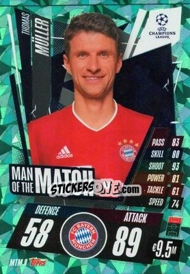 Sticker Thomas Müller - UEFA Champions League 2020-2021. Match Attax n. MTM8 - Panini