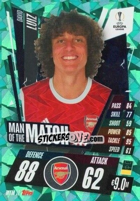 Sticker David Luiz - UEFA Champions League 2020-2021. Match Attax n. MTM12 - Panini