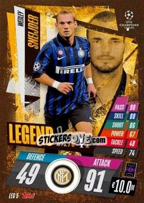 Sticker Wesley Sneijder - UEFA Champions League 2020-2021. Match Attax n. LEG5 - Panini