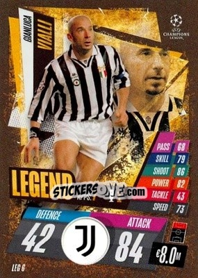 Sticker Gianluca Vialli - UEFA Champions League 2020-2021. Match Attax n. LEG6 - Panini