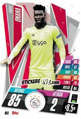 Sticker André Onana - UEFA Champions League 2020-2021. Match Attax - Panini