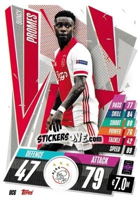 Sticker Quincy Promes - UEFA Champions League 2020-2021. Match Attax n. UC6 - Panini