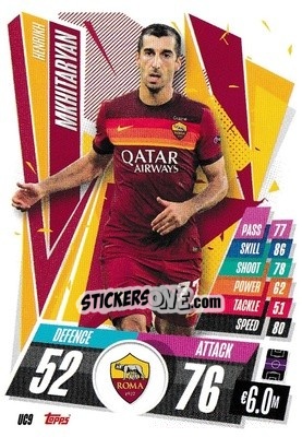 Sticker Henrikh Mkhitaryan - UEFA Champions League 2020-2021. Match Attax n. UC9 - Panini