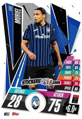 Sticker Luis Muriel - UEFA Champions League 2020-2021. Match Attax n. UC11 - Panini
