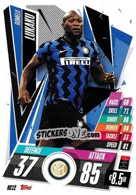 Sticker Romelu Lukaku - UEFA Champions League 2020-2021. Match Attax n. UC12 - Panini