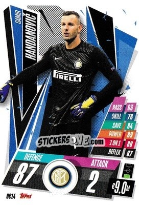 Sticker Samir Handanovic - UEFA Champions League 2020-2021. Match Attax n. UC14 - Panini