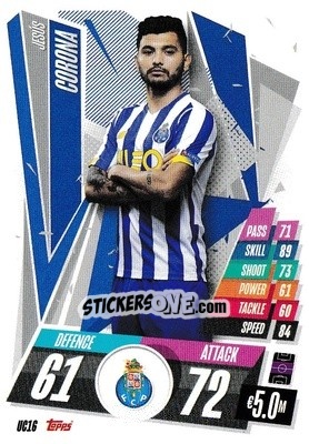 Sticker Jesús Corona - UEFA Champions League 2020-2021. Match Attax n. UC16 - Panini