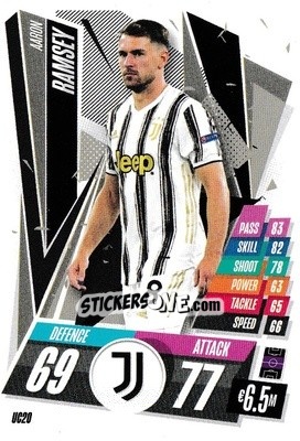 Sticker Aaron Ramsey - UEFA Champions League 2020-2021. Match Attax n. UC20 - Panini