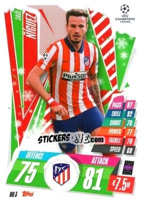 Sticker Saúl Ñíguez - UEFA Champions League 2020-2021. Match Attax n. HU3 - Panini