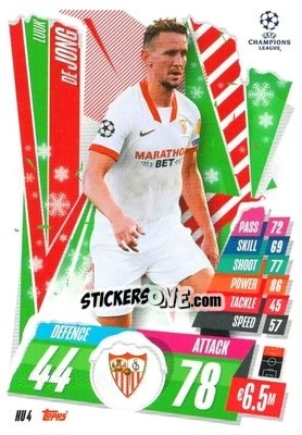 Sticker Luuk de Jong - UEFA Champions League 2020-2021. Match Attax n. HU4 - Panini