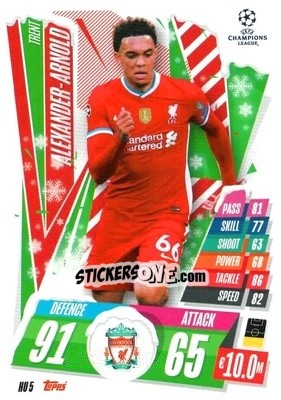 Sticker Trent Alexander-Arnold - UEFA Champions League 2020-2021. Match Attax n. HU5 - Panini