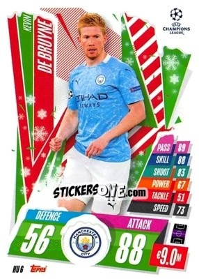 Sticker Kevin De Bruyne - UEFA Champions League 2020-2021. Match Attax n. HU6 - Panini