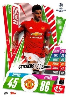 Sticker Marcus Rashford - UEFA Champions League 2020-2021. Match Attax n. HU7 - Panini