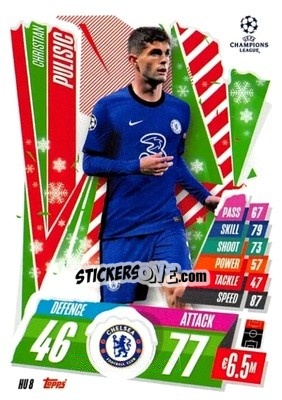 Sticker Christian Pulisic - UEFA Champions League 2020-2021. Match Attax n. HU8 - Panini