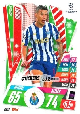 Sticker Matheus Uribe - UEFA Champions League 2020-2021. Match Attax n. HU16 - Panini