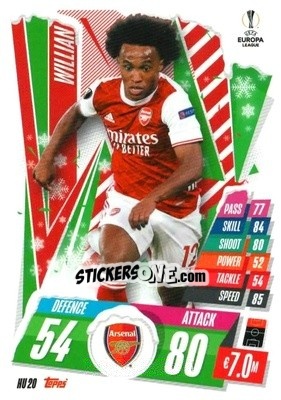Sticker Willian - UEFA Champions League 2020-2021. Match Attax n. HU20 - Panini