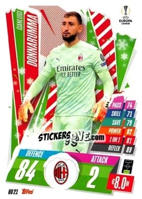 Sticker Gianluigi Donnarumma - UEFA Champions League 2020-2021. Match Attax n. HU21 - Panini