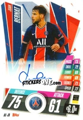 Sticker Juan Bernat - UEFA Champions League 2020-2021. Match Attax n. AC-JB - Panini