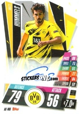 Sticker Mats Hummels - UEFA Champions League 2020-2021. Match Attax n. AC-MH - Panini