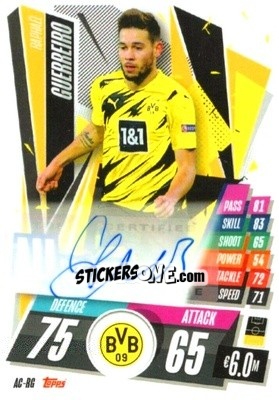 Sticker Raphael Guerreiro - UEFA Champions League 2020-2021. Match Attax n. AC-RG - Panini