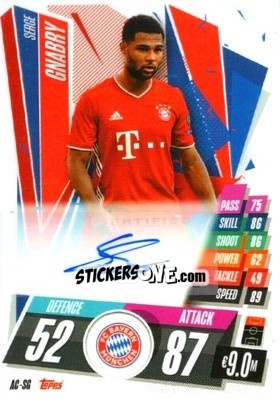 Sticker Serge Gnabry - UEFA Champions League 2020-2021. Match Attax n. AC-SG - Panini