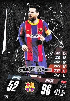 Sticker Lionel Messi - UEFA Champions League 2020-2021. Match Attax n. LE2S - Panini