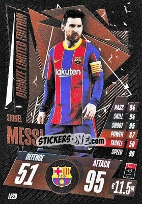Sticker Lionel Messi - UEFA Champions League 2020-2021. Match Attax n. LE2B - Panini