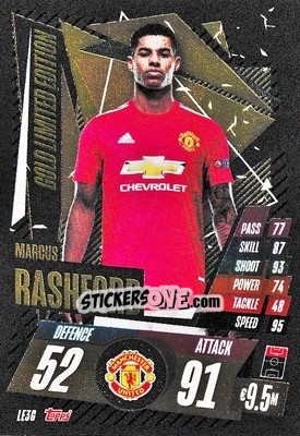 Sticker Marcus Rashford - UEFA Champions League 2020-2021. Match Attax n. LE3G - Panini