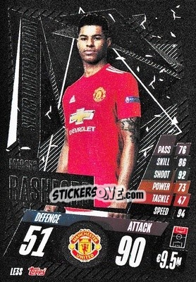 Sticker Marcus Rashford - UEFA Champions League 2020-2021. Match Attax n. LE3S - Panini