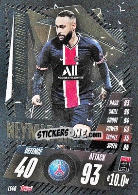 Sticker Neymar Jr - UEFA Champions League 2020-2021. Match Attax n. LE4G - Panini
