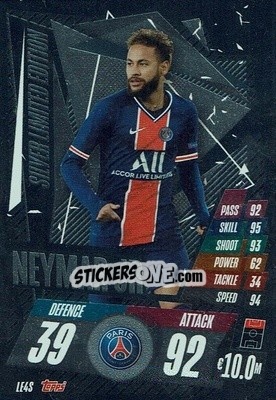 Sticker Neymar Jr - UEFA Champions League 2020-2021. Match Attax n. LE4S - Panini