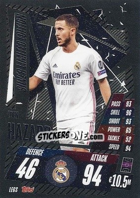 Sticker Eden Hazard - UEFA Champions League 2020-2021. Match Attax n. LE6S - Panini