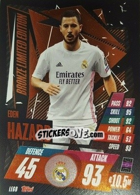 Sticker Eden Hazard - UEFA Champions League 2020-2021. Match Attax n. LE6B - Panini