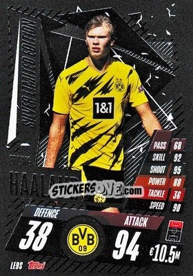 Sticker Erling Haaland - UEFA Champions League 2020-2021. Match Attax n. LE9S - Panini